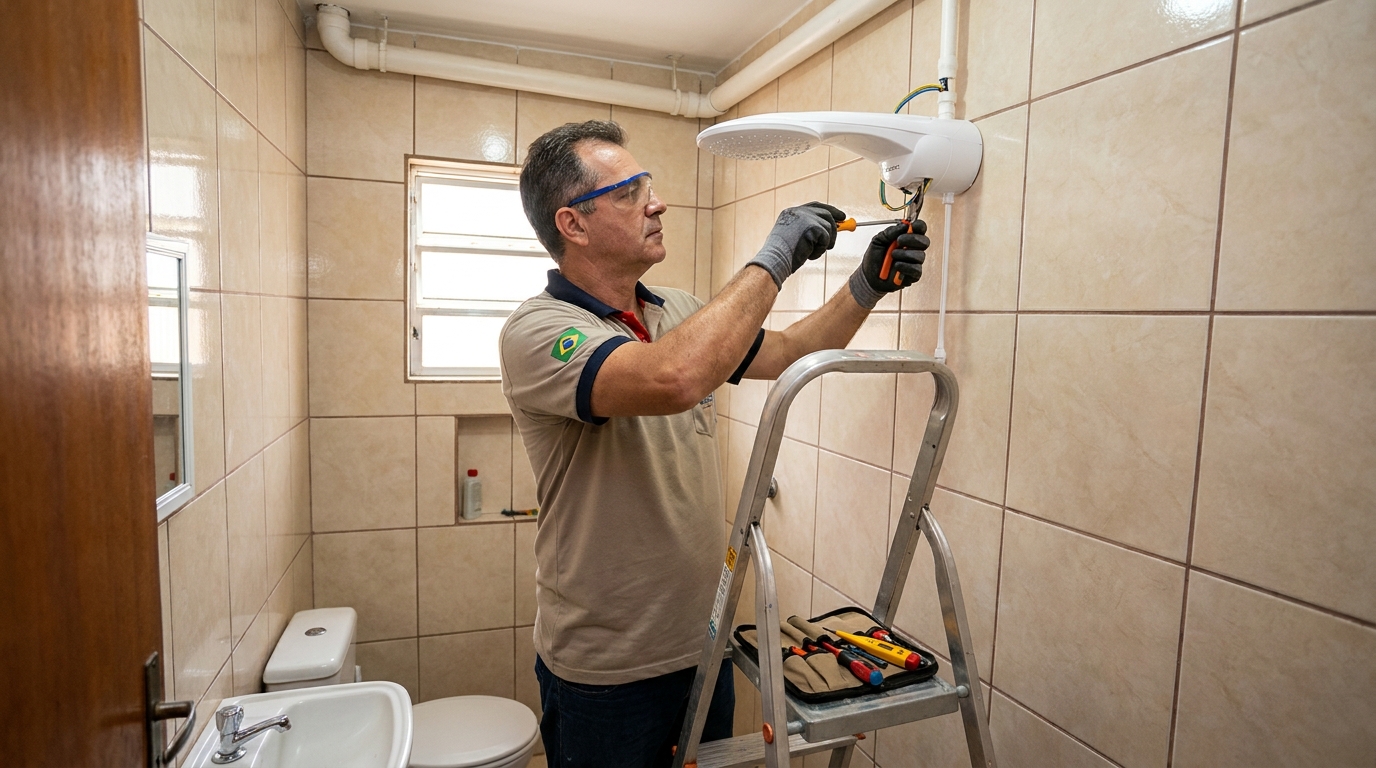 Instalação com pressurizador em Londrina-PR