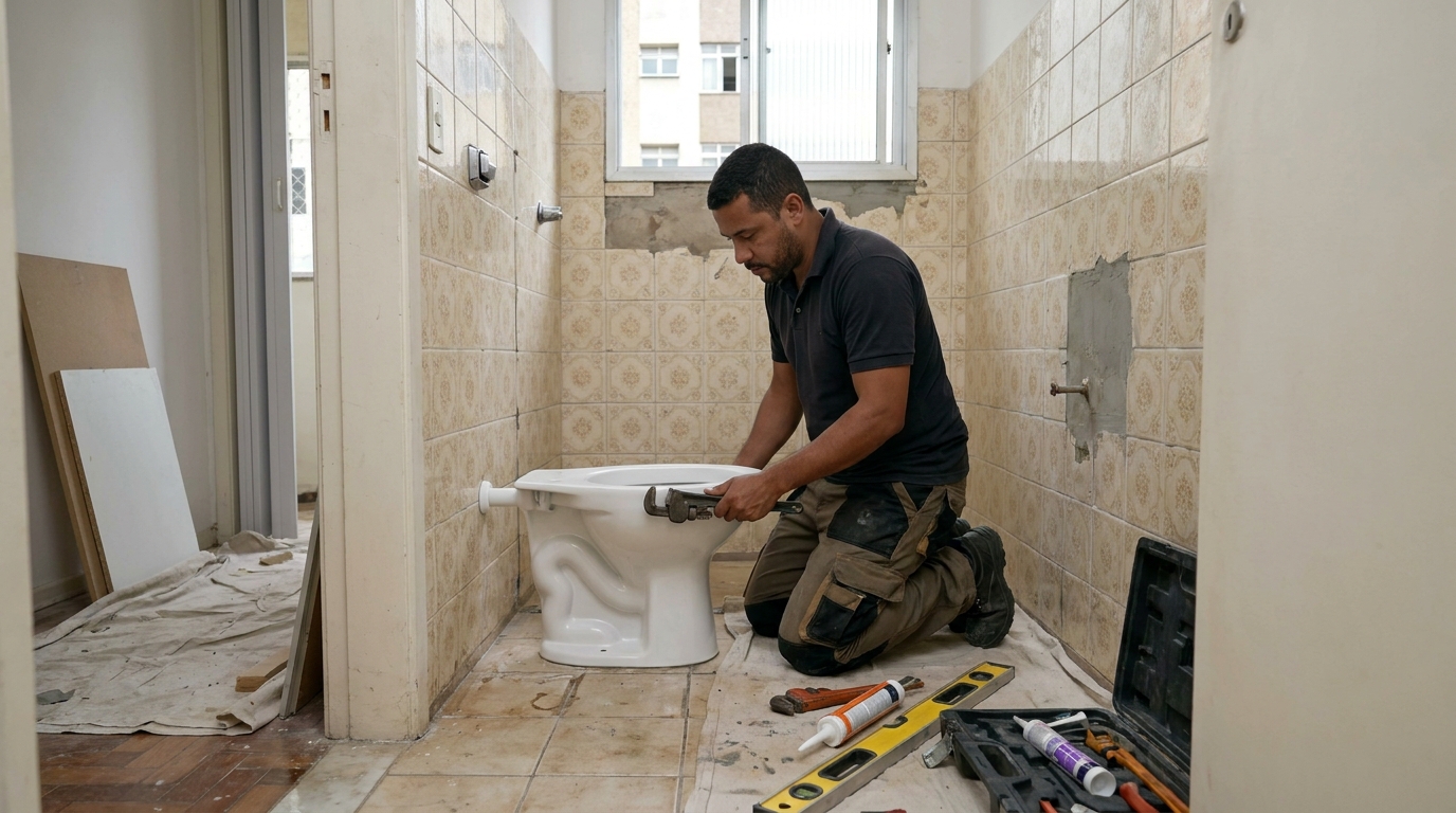 Reforço de vedação sanitária em Londrina-PR